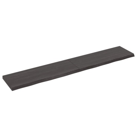Ripiano Muro Grigio Scuro 160x30x4 cm Massello Rovere Trattato