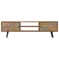 Mobile Porta TV 140x30x40 cm in Legno Massello di Acacia