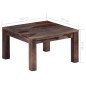 Tavolino da Caffè Grigio 60x60x35cm Legno Massello di Sheesham Tavolino da Caffè Grigio 60x60x35cm Legno Massello di Sheesham