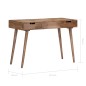 vidaXL Toletta da Trucco 112x45x76 cm Legno Massello di Mango vidaXL Toletta da Trucco 112x45x76 cm Legno Massello di Mango