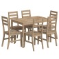 vidaXL Set da Pranzo 7 pz in Legno Massello di Acacia vidaXL Set da Pranzo 7 pz in Legno Massello di Acacia