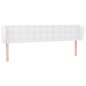 Testiera ad Orecchio Bianca 163x23x78/88cm in Similpelle Testiera ad Orecchio Bianca 163x23x78/88cm in Similpelle