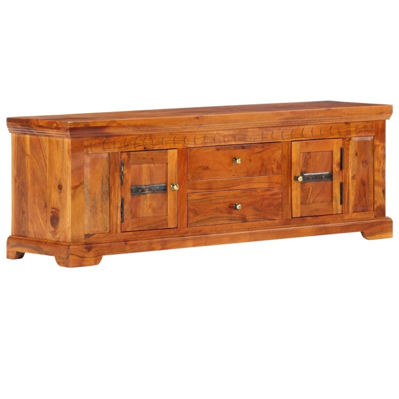 Mobile Porta TV 119x30x40 cm in Legno Massello di Acacia Mobile Porta TV 119x30x40 cm in Legno Massello di Acacia