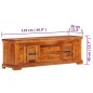 Mobile Porta TV 119x30x40 cm in Legno Massello di Acacia Mobile Porta TV 119x30x40 cm in Legno Massello di Acacia
