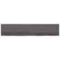 Ripiano Muro Grigio Scuro 200x40x4 cm Massello Rovere Trattato
