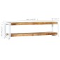 Mobile Porta TV 150x30x40 cm in Legno Massello di Mango Mobile Porta TV 150x30x40 cm in Legno Massello di Mango