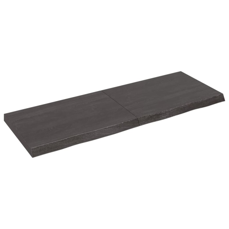 Ripiano Muro Grigio Scuro 140x50x6 cm Massello Rovere Trattato Ripiano Muro Grigio Scuro 140x50x6 cm Massello Rovere Trattato