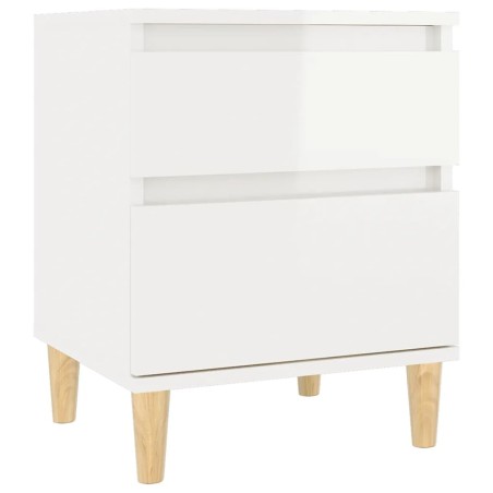 Comodino Bianco Lucido 40x35x50 cm