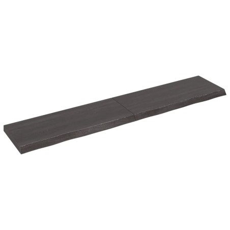 vidaXL Ripiano Marrone Scuro 200x40x(2-6) cm Massello Rovere Trattato