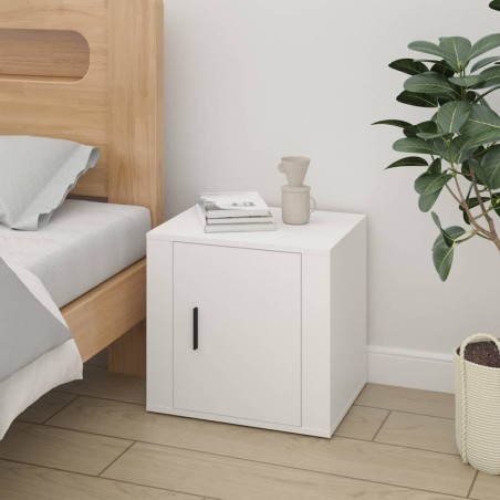 vidaXL Comodino Bianca 50x39x47 cm
