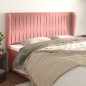 vidaXL Testiera ad Orecchio Rosa 203x23x118/128 cm in Velluto