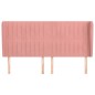 vidaXL Testiera ad Orecchio Rosa 203x23x118/128 cm in Velluto