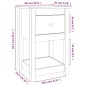 Comodini 2 pz Miele 40x35x61,5 cm in Legno Massello di Pino Comodini 2 pz Miele 40x35x61,5 cm in Legno Massello di Pino