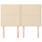 Testiere 4 pz Crema 72x5x78/88 cm in Tessuto Testiere 4 pz Crema 72x5x78/88 cm in Tessuto