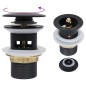 Scarico a Pressione con Funzione Troppopieno Nero 6,4x6,4x9,1cm Scarico a Pressione con Funzione Troppopieno Nero 6,4x6,4x9,1cm