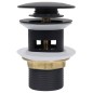 Scarico a Pressione con Funzione Troppopieno Nero 6,4x6,4x9,1cm Scarico a Pressione con Funzione Troppopieno Nero 6,4x6,4x9,1cm