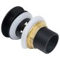 Scarico a Pressione con Funzione Troppopieno Nero 6,4x6,4x9,1cm Scarico a Pressione con Funzione Troppopieno Nero 6,4x6,4x9,1cm