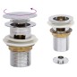 Scarico a Pressione Funzione Troppopieno Cromo 6,4x6,4x9,1cm Scarico a Pressione Funzione Troppopieno Cromo 6,4x6,4x9,1cm