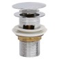 Scarico a Pressione Funzione Troppopieno Cromo 6,4x6,4x9,1cm Scarico a Pressione Funzione Troppopieno Cromo 6,4x6,4x9,1cm