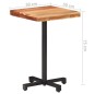 Tavolino da Bistrot Quadrato 50x50x75 cm in Massello di Acacia Tavolino da Bistrot Quadrato 50x50x75 cm in Massello di Acacia