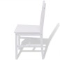 Set Tre Pezzi da Pranzo in Legno di Pino Bianco Set Tre Pezzi da Pranzo in Legno di Pino Bianco