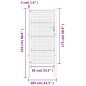 Cancello Giardino Antracite 105x225 cm in Acciaio Cancello Giardino Antracite 105x225 cm in Acciaio