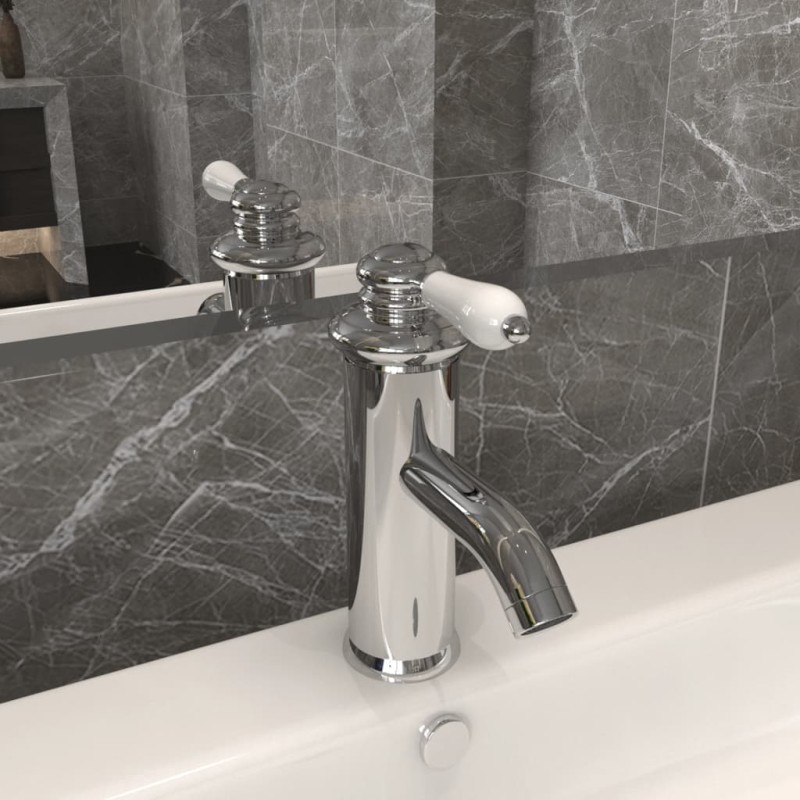 Rubinetto per Lavabo del Bagno Finitura Cromo 130x180 mm Rubinetto per Lavabo del Bagno Finitura Cromo 130x180 mm
