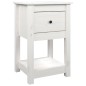 Comodino Bianca 40x35x61,5 cm in Legno Massello di Pino Comodino Bianca 40x35x61,5 cm in Legno Massello di Pino