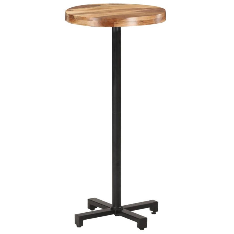 Tavolino da Bar Rotondo Ø50x110 cm in Legno Massello di Acacia Tavolino da Bar Rotondo Ø50x110 cm in Legno Massello di Acacia