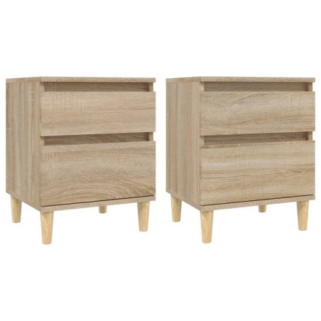 Comodini 2 pz Rovere Sonoma 40x35x50 cm
