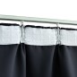Tende Oscuranti con Ganci 2 pz Antracite 140x245 cm Tende Oscuranti con Ganci 2 pz Antracite 140x245 cm
