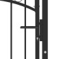 Cancello per Recinzione con Punte in Acciaio 100x175 cm Nero Cancello per Recinzione con Punte in Acciaio 100x175 cm Nero