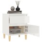 Comodini 2 pz in Bianco Lucido 40x35x50 cm Comodini 2 pz in Bianco Lucido 40x35x50 cm