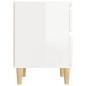 Comodini 2 pz in Bianco Lucido 40x35x50 cm Comodini 2 pz in Bianco Lucido 40x35x50 cm