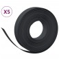 Bordature da Giardino 5 pz Nere 10 m 10 cm in Polietilene Bordature da Giardino 5 pz Nere 10 m 10 cm in Polietilene