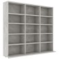 Armadio Porta CD Grigio Cemento 102x23x89,5 cm in Truciolato