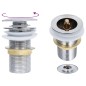 Scarico a Pressione Senza Troppopieno Cromo 6,4x6,4x9,1cm Scarico a Pressione Senza Troppopieno Cromo 6,4x6,4x9,1cm