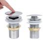 Scarico a Pressione Senza Troppopieno Cromo 6,4x6,4x9,1cm Scarico a Pressione Senza Troppopieno Cromo 6,4x6,4x9,1cm