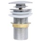 Scarico a Pressione Senza Troppopieno Cromo 6,4x6,4x9,1cm Scarico a Pressione Senza Troppopieno Cromo 6,4x6,4x9,1cm