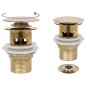 Scarico a Pressione con Troppopieno Oro 6,4x6,4x9,1 cm Scarico a Pressione con Troppopieno Oro 6,4x6,4x9,1 cm