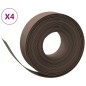 Bordature da Giardino 4 pz Marroni 10 m 15 cm in Polietilene Bordature da Giardino 4 pz Marroni 10 m 15 cm in Polietilene
