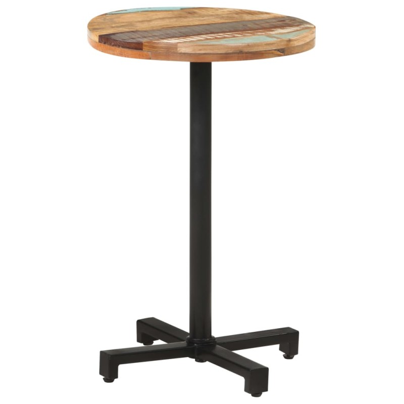 vidaXL Tavolo da Bistrot Rotondo Ø50x75 cm Legno Massello di Recupero vidaXL Tavolo da Bistrot Rotondo Ø50x75 cm Legno Massello di Recupero