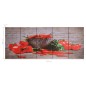 Set Stampa su Tela da Muro con Peperoncini Multicolore 150x60cm Set Stampa su Tela da Muro con Peperoncini Multicolore 150x60cm