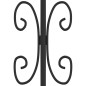 Recinzione Cancello con Punta a Lancia Nera 305x198cm Acciaio Recinzione Cancello con Punta a Lancia Nera 305x198cm Acciaio