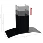 vidaXL Cappa Aspirante a Muro Acciaio Inox 756 m³/h 90 cm Nera