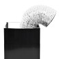 vidaXL Cappa Aspirante a Muro Acciaio Inox 756 m³/h 90 cm Nera