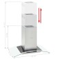 Cappa a Isola 90cm con Display LCD e Sensore Touch 756 m³/h LED Cappa a Isola 90cm con Display LCD e Sensore Touch 756 m³/h LED