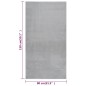 Tappeto Soffice a Pelo Corto 80x150 cm Antiscivolo Grigio Tappeto Soffice a Pelo Corto 80x150 cm Antiscivolo Grigio