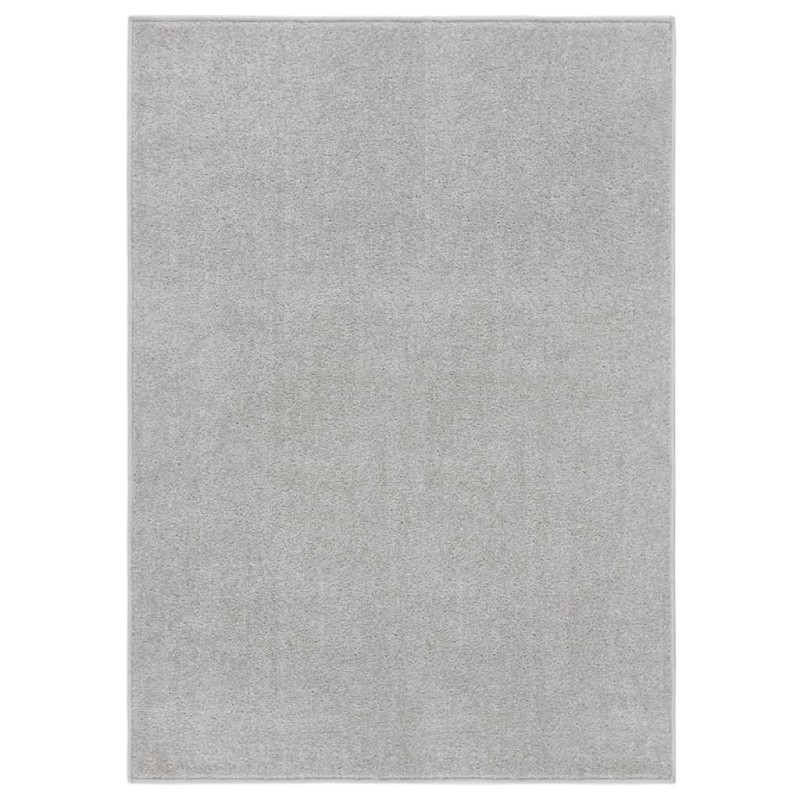 Tappeto a Pelo Corto 140x200 cm Grigio Chiaro Tappeto a Pelo Corto 140x200 cm Grigio Chiaro