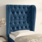 Testiera ad Orecchio Blu Scuro 83x23x118/128 cm in Velluto Testiera ad Orecchio Blu Scuro 83x23x118/128 cm in Velluto